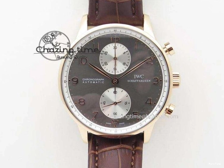 MIROTIME 0217 Portuguese Tourbillon IW5046 RG ZF Best Edition White Dial on Brown Leather Strap UrbanStyle 7144